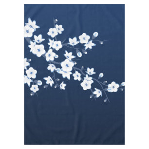Nappe Cerise Fleur Bleu Blanc