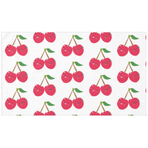 Nappe Cerise Fruit Kawaii Souriant Heureux