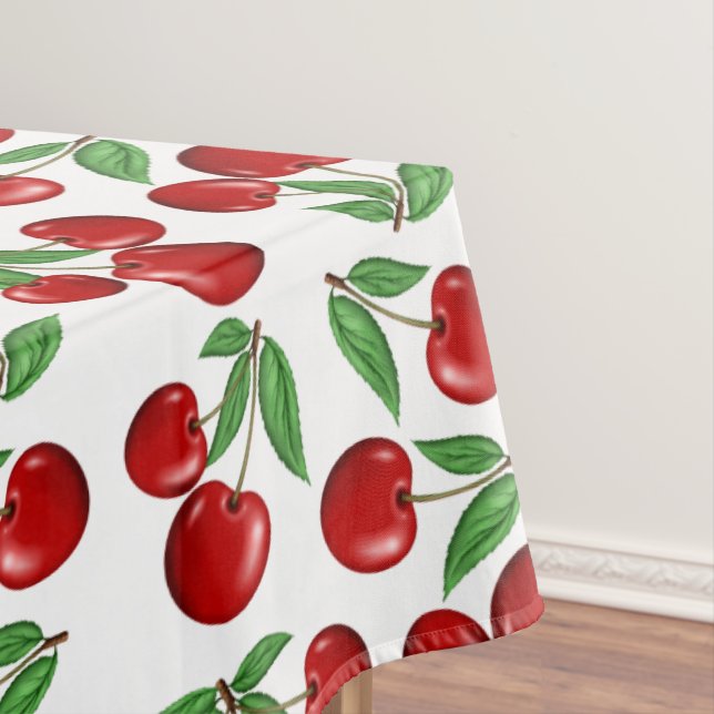 Nappe Cerises Rouges Motif Partout (In Situ)