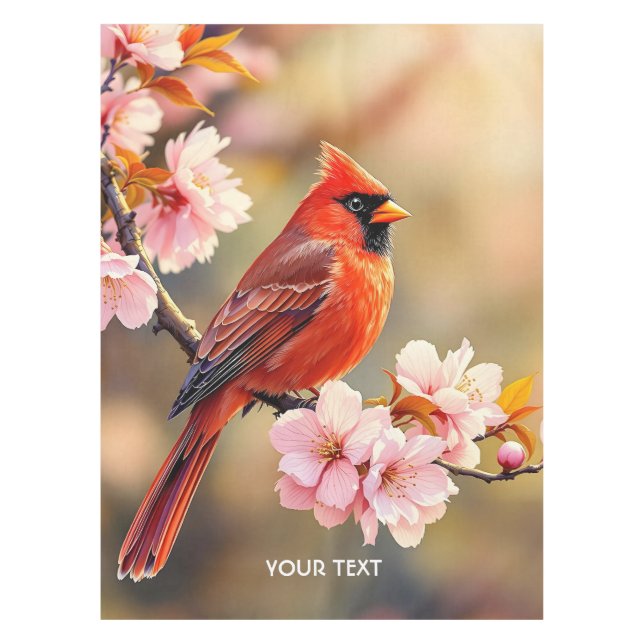 Nappe Cerisier d'oiseaux rouges mignons Imaginaire (Devant)