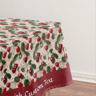 Nappe Cerisier Fleur Rose Vintage Personnalisé