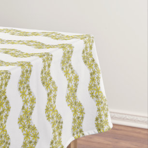 Nappe Chaîne de marguerite Fleur laide rayures jaune