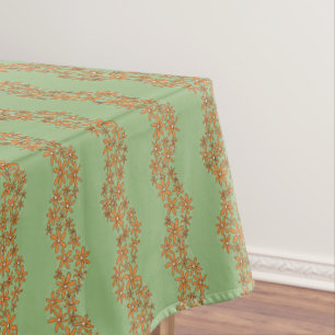 Nappe Chaîne de marguerite Fleur laide rayures orange su