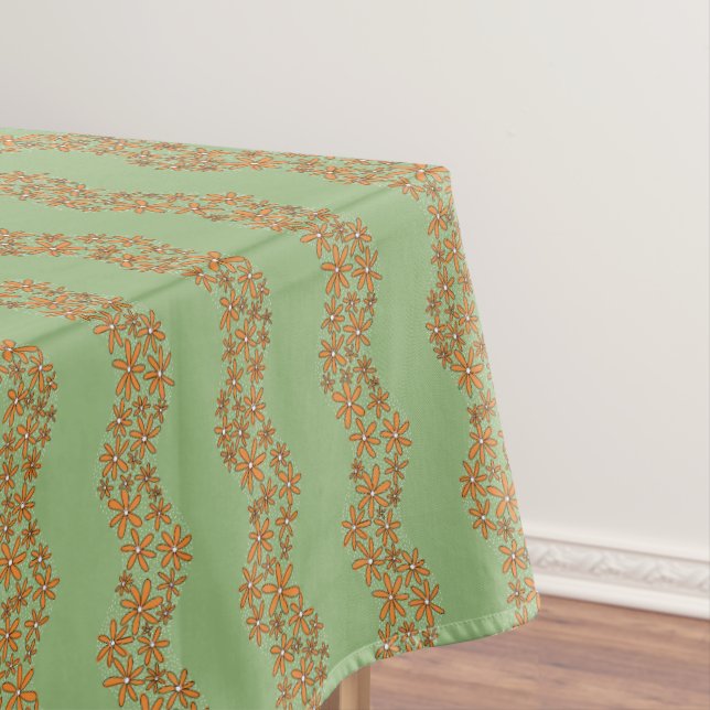Nappe Chaîne de marguerite Fleur laide rayures orange su (In Situ)