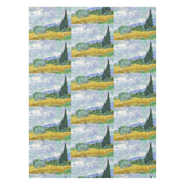 Nappe Champ de blé avec cyprès de Van Gogh (Devant)