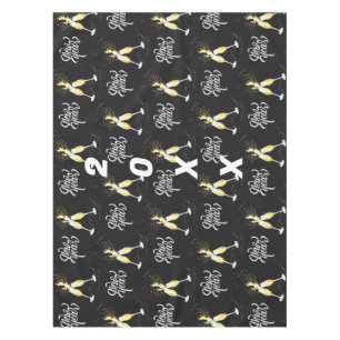 Nappe Champagne Gold Black Verre Confetti Moderne Ta