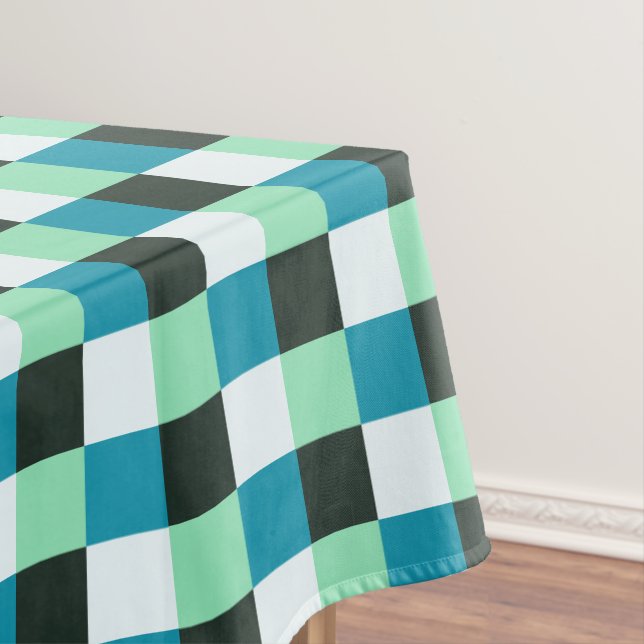 Nappe Charbon Blanc Turquoise Vert bleu Aqua Turquoise (In Situ)