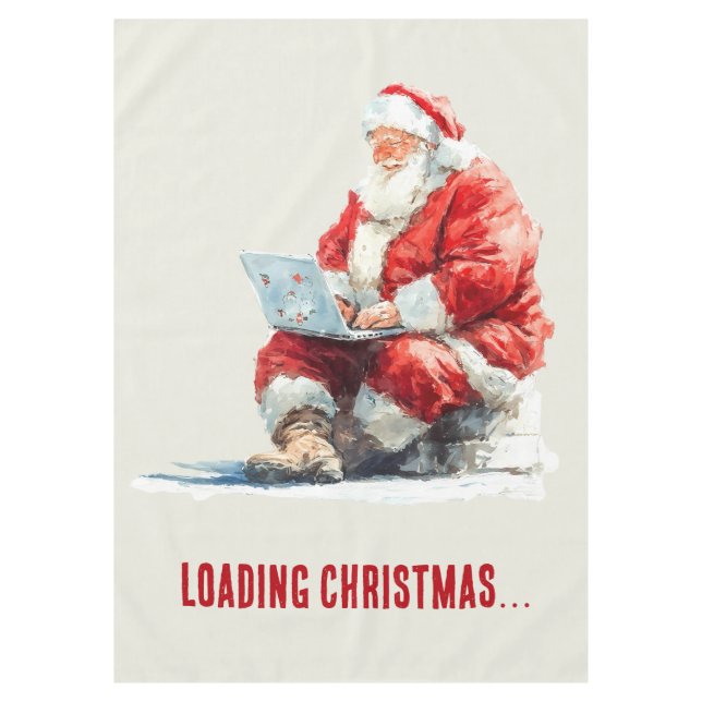 Nappe Chargement de Noël, design drôle de Père Noël (Devant)