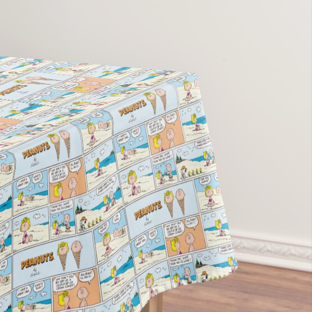 Nappe Charlie Brown & Glace Sally À La Plage (In Situ)