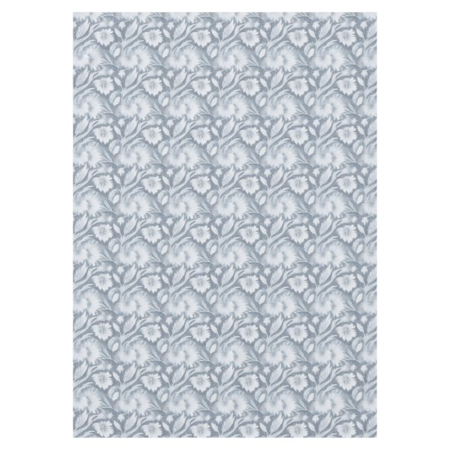 Nappe Charme Contemporain : Abstrait Gris & Blanc  (Devant)