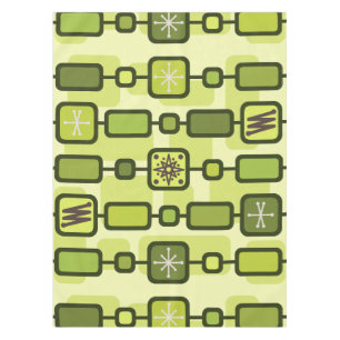 Nappe Chartreuse de l'art géométrique atomique rétro