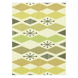 Nappe Chartreuse géométrique de l'ère atomique