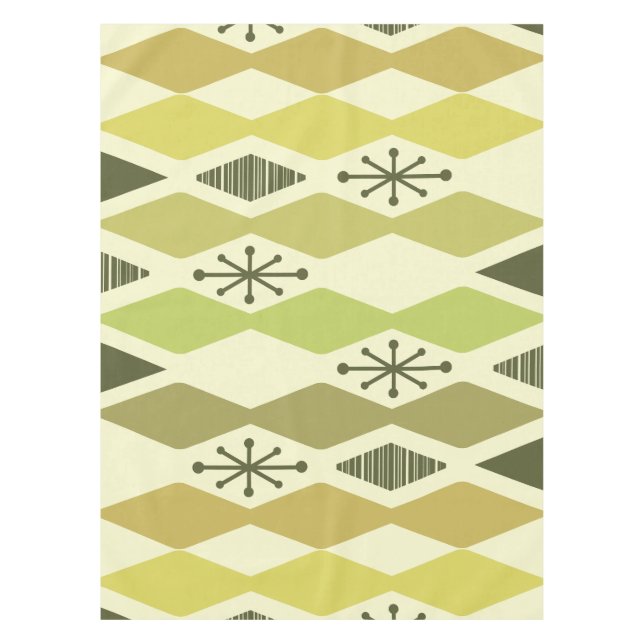 Nappe Chartreuse géométrique de l'ère atomique (Devant)