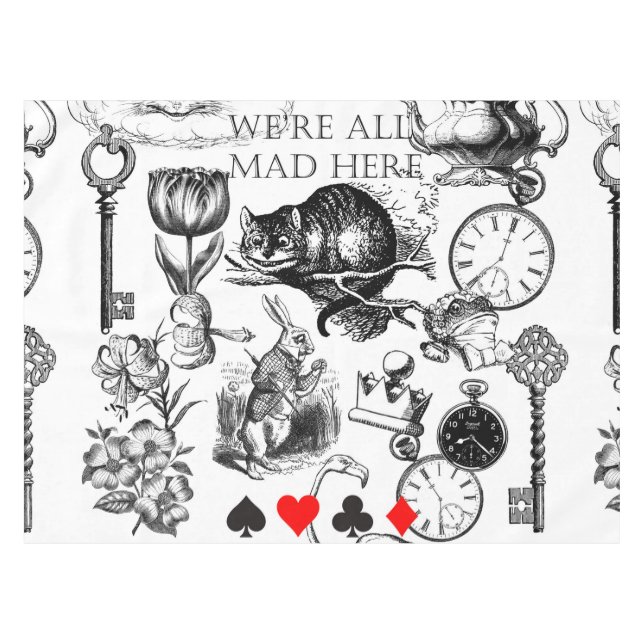 Nappe Chat de Cheshire classique alice au pays des merve (Devant (Horizontal))