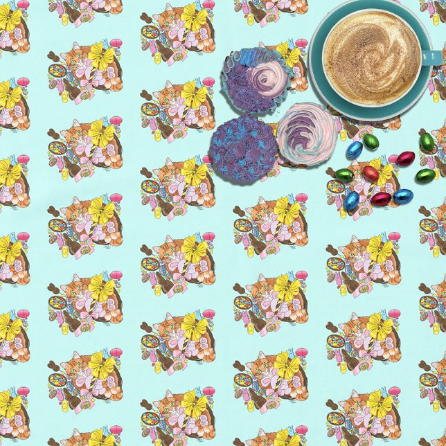 Nappe Chat de Pâques Orange (Créateur téléchargé)