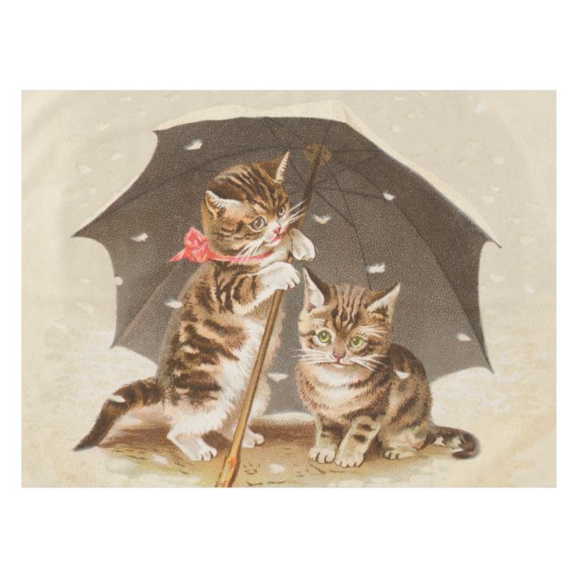 Nappe Chat Kitten chaton antique vintage jolie mignonne (Devant (Horizontal))