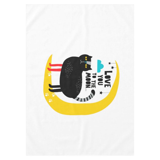 Nappe Chat sur la lune (Devant)