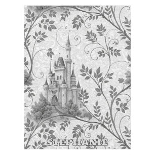 Nappe Château de la Fairytale en Niveaux de gris avec fr