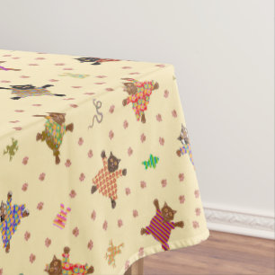 Nappe Chats bien habillés avec des Plushies funky