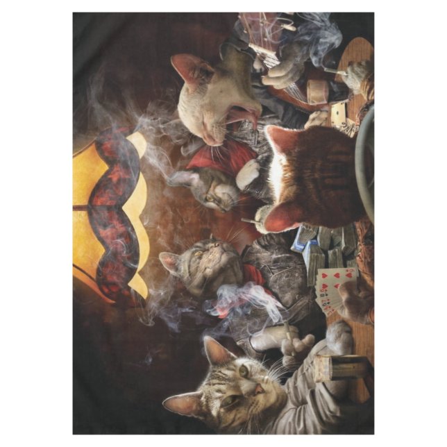 Nappe Chats jouant au poker (Devant)