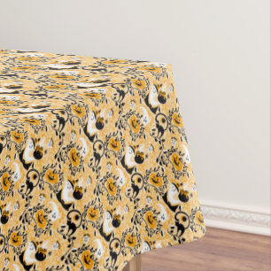 Nappe Chats noirs, fantômes et Citrouilles