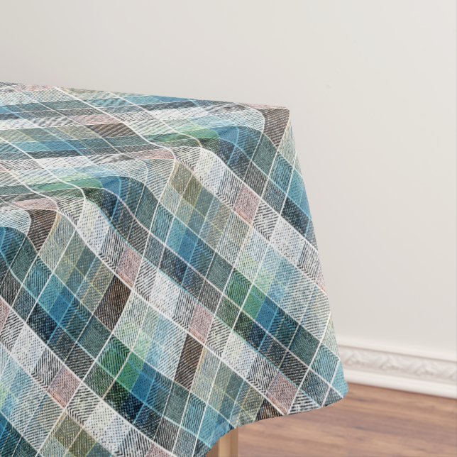 Nappe checkered, tartan, plaid, classic, blue, white (In Situ)