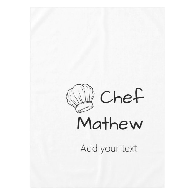 Nappe Chef cuisinier ajouter nom texte hommes cuisine bo (Devant)