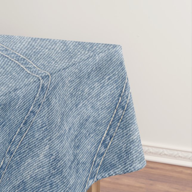 Nappe Chemise en jean bleu et blanc (In Situ)
