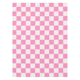 Nappe Chèque rose, Motif en damier, À damiers