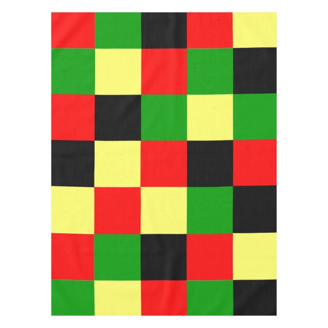 Nappe Chèques rouges, jaunes, noirs et verts (Devant)