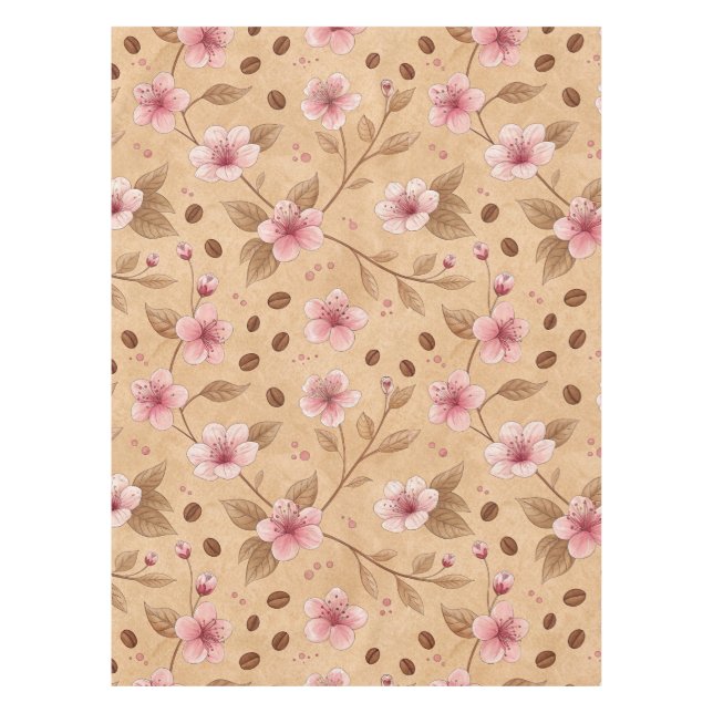 Nappe Cherry Blossom Coffee Cozy Pattern (5) (Devant)