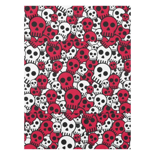 Nappe Cherry Gothique Motif de crâne Imprimer (Devant)