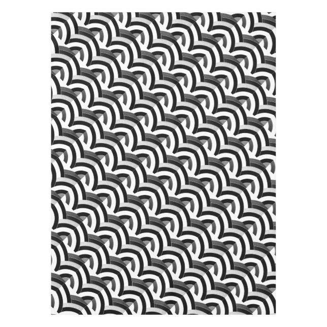 Nappe chervrons noir/blanc design (Devant)