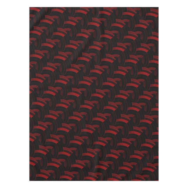 Nappe chervrons rouges/noirs design (Devant)