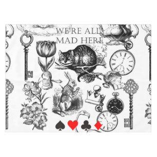 Nappe cheshire cat classique alice dans l'art du pays de