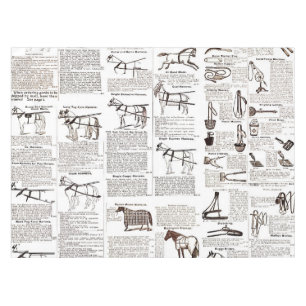 Nappe Cheval Antique Publicité Journal Art