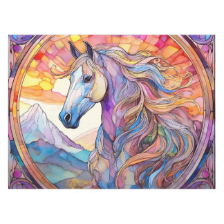 Nappe Cheval blanc en vitrail