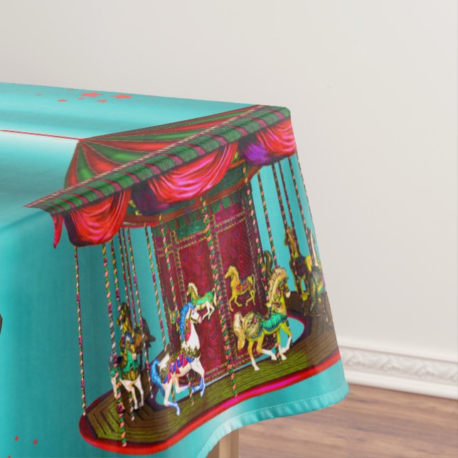Nappe Chevaux de carrousel en bleu (In Situ)