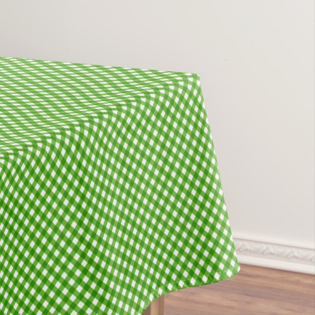 Nappe CHEX TABLECLOTH 2 COTONS VERTS 52 x 70 pouces (In Situ)