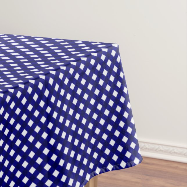 Nappe CHEX TABLECLOTH EN COTON BLEU 4 FONDS 60x104po (In Situ)