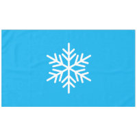 Chic Blanc Nordique Flocon De Neige Sur Bleu Bleu
