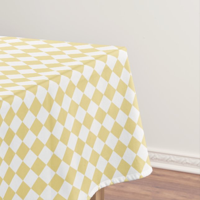 Nappe Chic Luxe Jaune Faux Or Blanc À damiers Motif (In Situ)