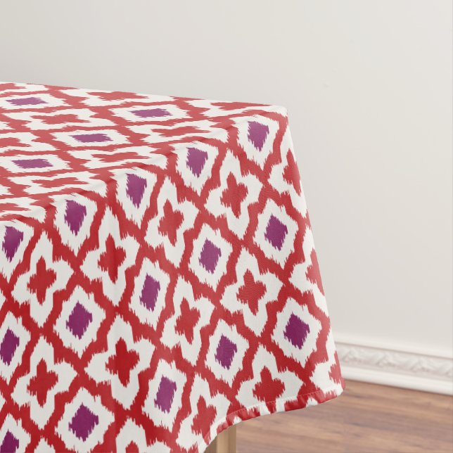 Nappe Chic motifs tribaux kat rouge et violet (In Situ)