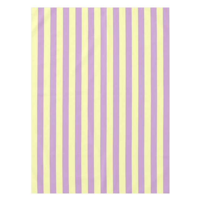 Nappe Chic Nautical Pastel Purple Yellow Stripes Spring  (Devant)
