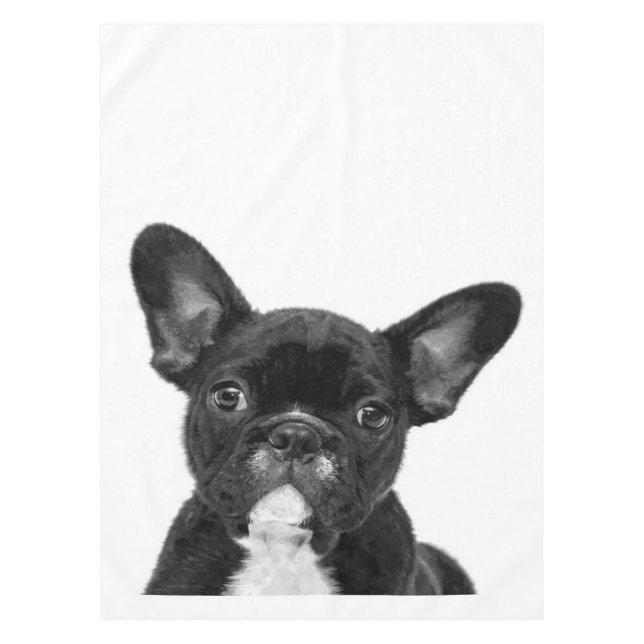 Nappe Chien adorable | Black French Bulldog Face (Devant)