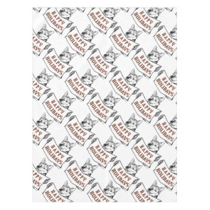 Nappe Chien de Noël : Joyeuses fêtes