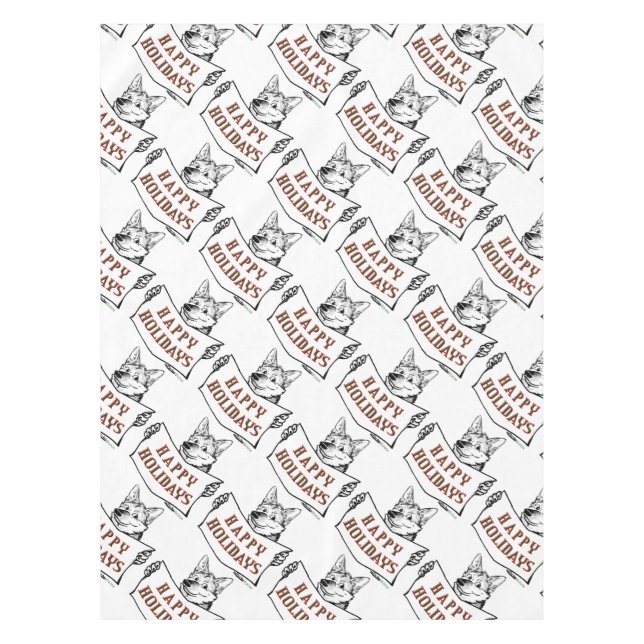 Nappe Chien de Noël : Joyeuses fêtes (Devant)