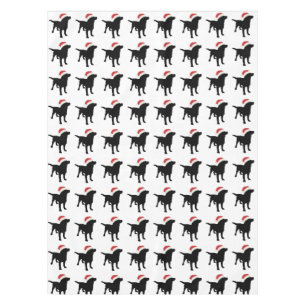 Nappe Chien noir de laboratoire de Noël utilisant le
