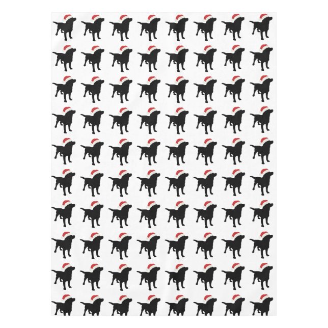 Nappe Chien noir de laboratoire de Noël utilisant le (Devant)