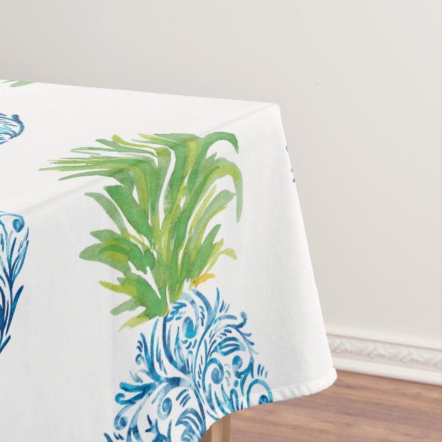 Nappe Chinoiserie Bleu Blanc Ananas / Prépa Côtière  (In Situ)